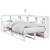 vidaXL Cama con estanter&iacute;a sin colch&oacute;n madera maciza blanca 75x190 cm