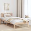 vidaXL Estructura de cama Natural 90 x 200 cm Madera de pino macizo