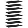 vidaXL Estantes para estanter&iacute;a 8 uds contrachapada negro 80x40x1,5 cm