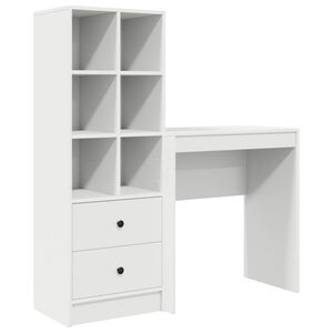 vidaXL Escritorio con caj&oacute;n con estante con almacenamiento 2 pcs