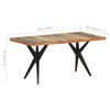 vidaXL Mesa de comedor de madera maciza reciclada 160x80x76 cm