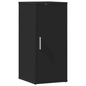 vidaXL Zapatero de madera contrachapada negro 32x35x70 cm