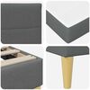 vidaXL Estructura de cama con colch&oacute;n Gris oscuro 180 x 200 cm tela
