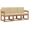 vidaXL Conjunto de sof&aacute;s de exterior 3 uds. Natural y Beige