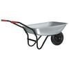 vidaXL Carretilla Plata y Negro 80 L 120 kg Acero Galvanizado