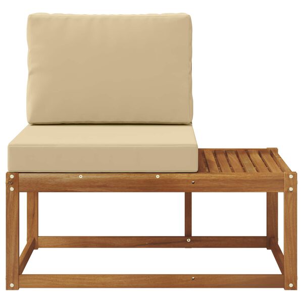 vidaXL Sof&aacute; de esquina exterior con coj&iacute;n Natural 91 x 63 x 73 cm