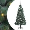 vidaXL &Aacute;rbol de Navidad artificial preiluminado con juego de bolas PET