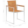 vidaXL Sillas de jard&iacute;n 4 uds madera maciza acacia y acero inoxidable
