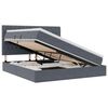 vidaXL Cama de almacenamiento LED con colch&oacute;n Gris oscuro 160 x 200 cm