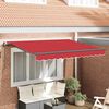 vidaXL Toldo Retr&aacute;ctil Manual Rojo 350 x 200 cm tela