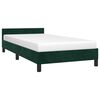 vidaXL Estructura de cama sin colch&oacute;n terciopelo verde oscuro 90x200cm