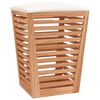 vidaXL Taburete de ba&ntilde;o madera maciza de nogal 40,5x40,5x56 cm