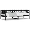 vidaXL Sof&aacute; cama sin colch&oacute;n madera maciza de pino negro 80x200 cm