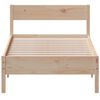 vidaXL Estructura de cama sin colch&oacute;n madera maciza de pino 90x190 cm