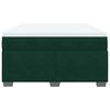 vidaXL Cama box spring con colch&oacute;n terciopelo verde oscuro 160x200 cm