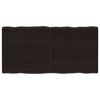 vidaXL Tablero mesa madera tratada borde vivo marr&oacute;n 120x60x(2-4) cm