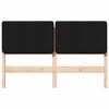vidaXL Cabecero tapizado Marr&oacute;n y Negro 135 cm Madera de pino macizo