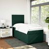 vidaXL Cama box spring con colch&oacute;n terciopelo verde oscuro 90x200 cm