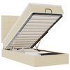 vidaXL Cama otomana con colch&oacute;n crema 90x200 cm tela