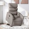 vidaXL Sill&oacute;n el&eacute;ctrico reclinable elevable de tela gris taupe