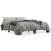 vidaXL Estructura cama madera ingenier&iacute;a metal marr&oacute;n roble 150x200 cm