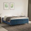 vidaXL Estructura de cama con somier terciopelo azul oscuro 180x200cm