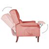vidaXL Sill&oacute;n reclinable de terciopelo rosa