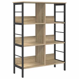 vidaXL Estante de libros 6 niveles 82 x 32 x 112 cm Roble Sonoma