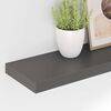 vidaXL Estante flotante de pared 4 uds MDF gris brillo 120x23,5x3,8 cm