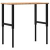 vidaXL Banco de trabajo rectangular madera maciza 100x60x(71,5-98) cm