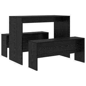 vidaXL Conjunto de comedor 2 pcs Roble negro Madera contrachapada