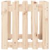 vidaXL Jardinera con diseño de valla madera maciza de pino 50x50x50 cm