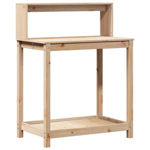 vidaXL Mesa de plantaci&oacute;n con estantes madera pino 82,5x50x109,5 cm