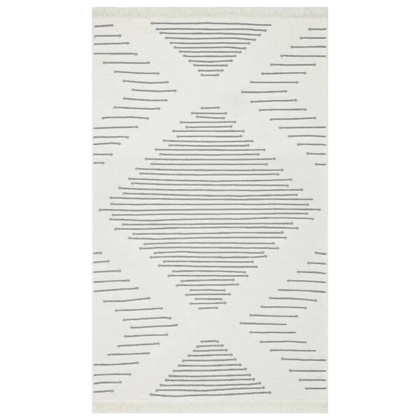 vidaXL Alfombra de algod&oacute;n gris oscuro 120x180 cm