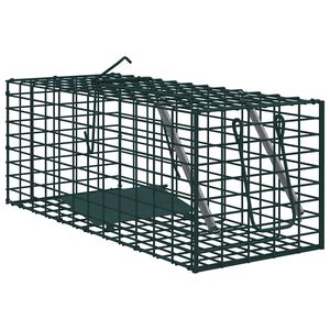 vidaXL Trampa para Animales Verde 31 x 13 x 12cm Acero