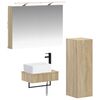 vidaXL Juego de Muebles de Ba&ntilde;o 4 uds. Roble Sonoma