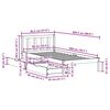 vidaXL Estructura de cama sin colch&oacute;n madera maciza de pino 90x200 cm