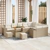 vidaXL Conjunto de sofá de jardín 12 pcs Beige ratán sintético