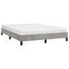 vidaXL Estructura de cama sin colch&oacute;n terciopelo gris claro 140x190 cm