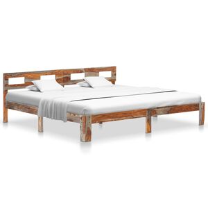 vidaXL Estructura de cama sin colch&oacute;n madera maciza 200x200 cm