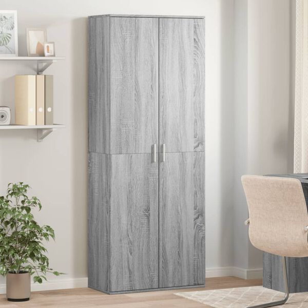 vidaXL Aparador alto madera de ingeniería gris Sonoma 70x35x180 cm
