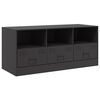 vidaXL Mueble para TV de acero negro 99x39x44 cm