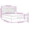 vidaXL Estructura cama otomana con colch&oacute;n tela gris claro 140x190 cm