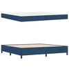 vidaXL Cama tipo Box Spring con colch&oacute;n Azul 200 x 200 cm tela