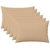 vidaXL Coj&iacute;n con almohada HEERLEN 6 uds. Crema Tela