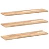 vidaXL Estantes flotantes 3 uds madera acacia sin tratar 80x20x2 cm