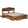 vidaXL Estructura de cama con cabecera Madera vieja 140 x 190 cm