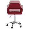 vidaXL Sillas de comedor giratorias 6 unidades tela rojo tinto