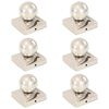 vidaXL Tapas para postes 6 uds acero inoxidable globo final 81x81 mm