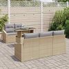 vidaXL Conjunto de sofá de jardín 6 pcs Beige ratán sintético